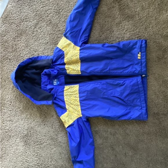 ABC kids Blue and Yellow Jacket‎ padded front jipper with a hood. - Picture 3 of 16